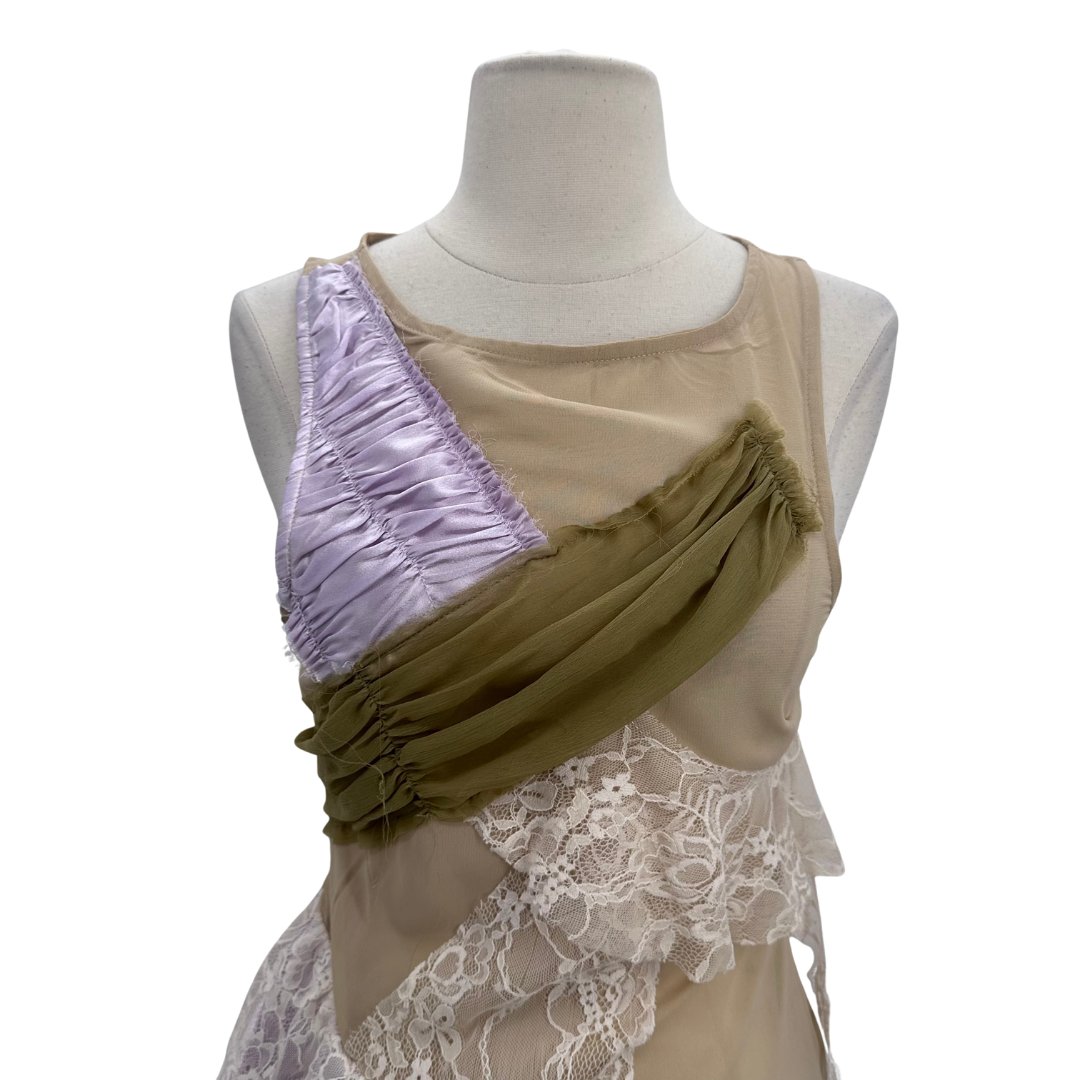 Reclaimed Vintage Taupe/Lilac Top