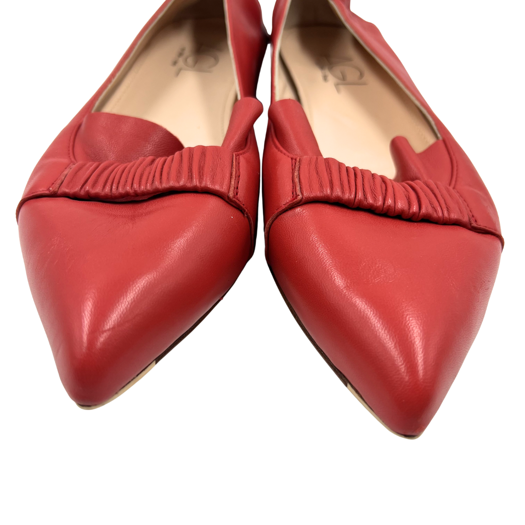 AGL 9 39.5 Red Leather Slip Ons