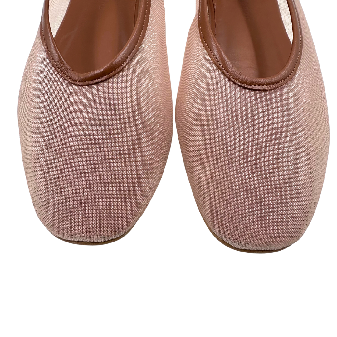 Freda Salvador 7 Tan Mesh Flats