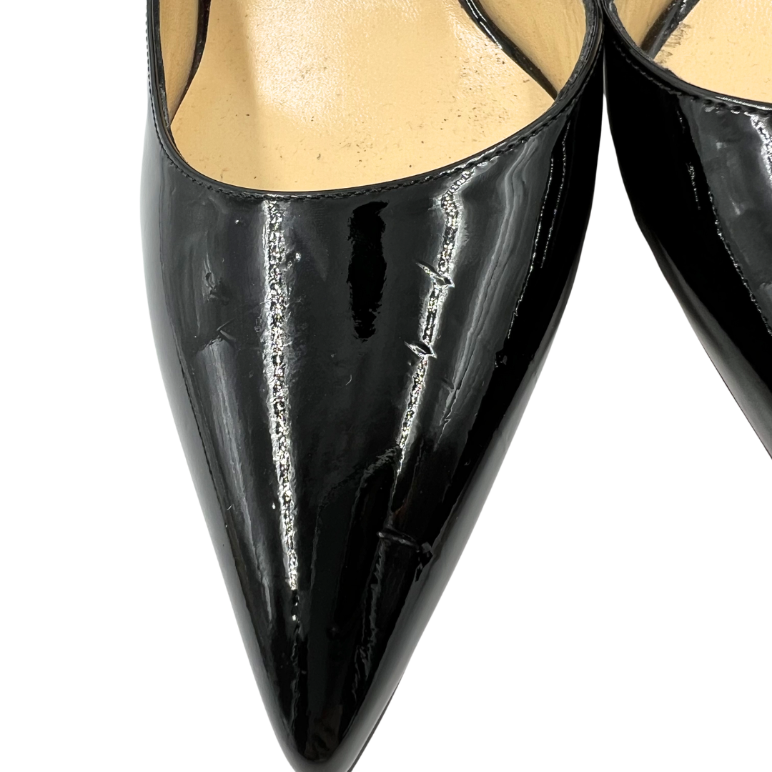Christian Louboutin 7 38 Black Patent Leather D'Orsay