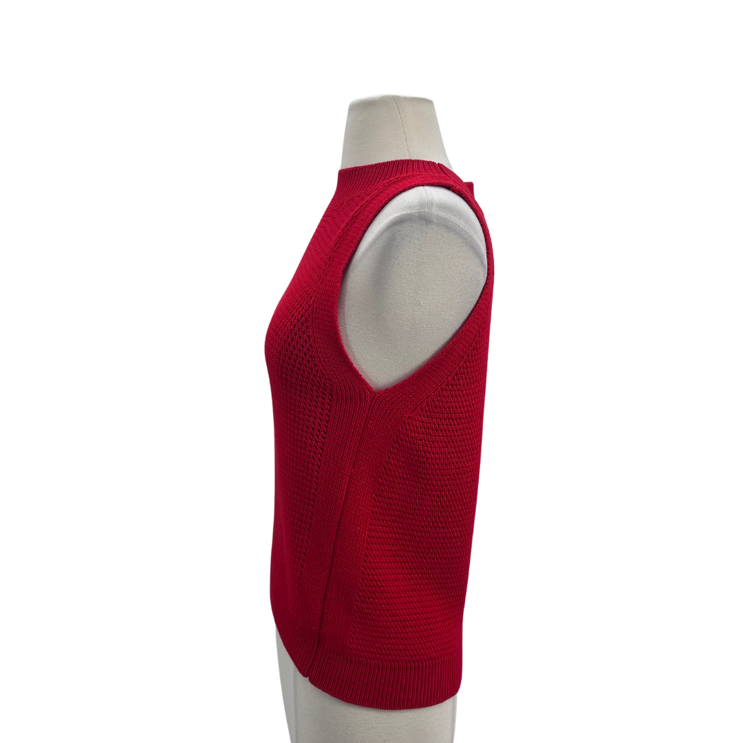 Commense Red Knit Top