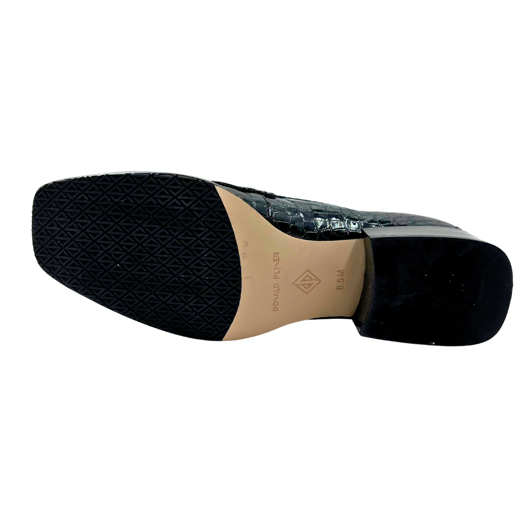 Donald Pliner 8.5 Black Patent Leather Loafers