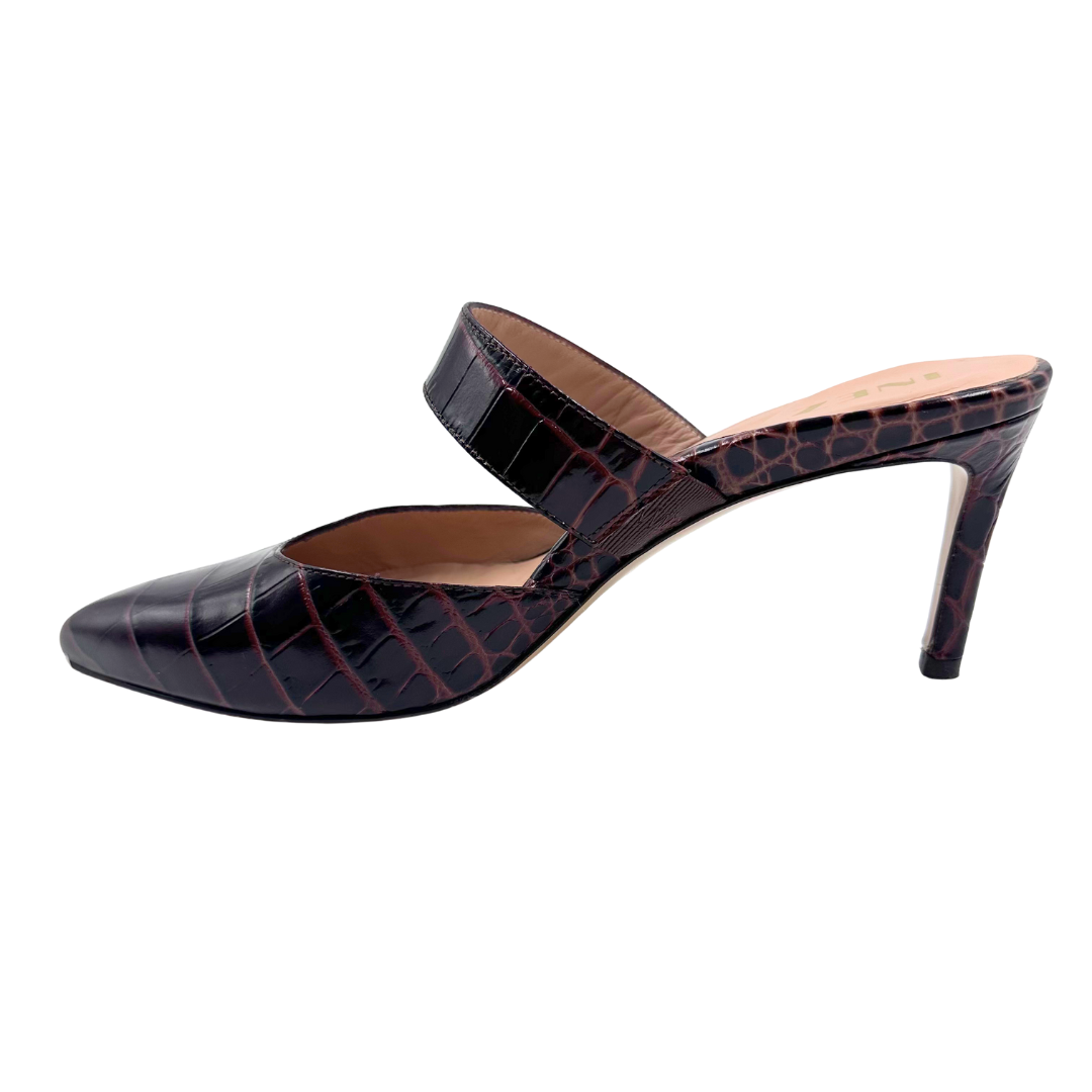 INEZ 8.5 Brown Leather Heels