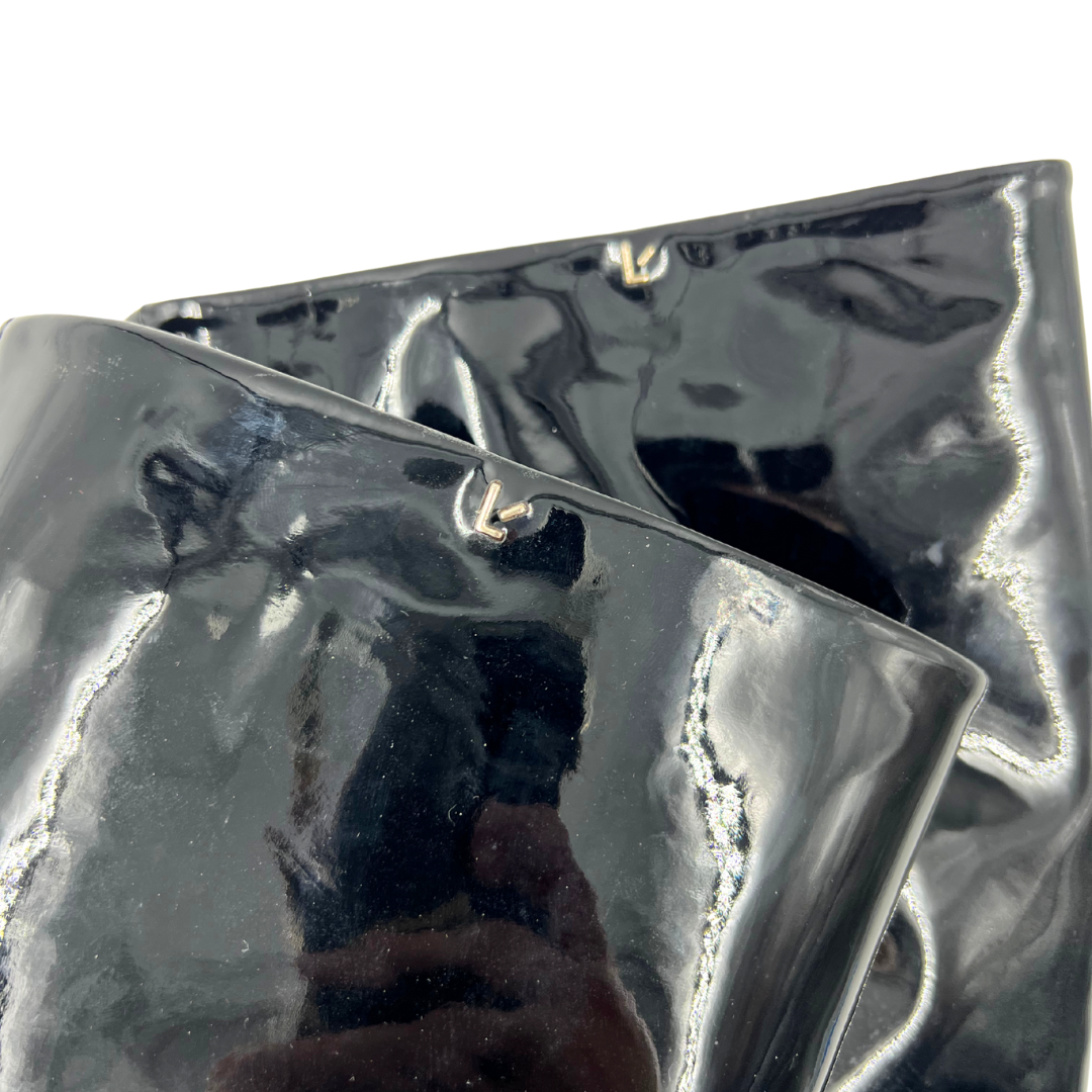 Larroude 7.5 Black Patent Leather Boots