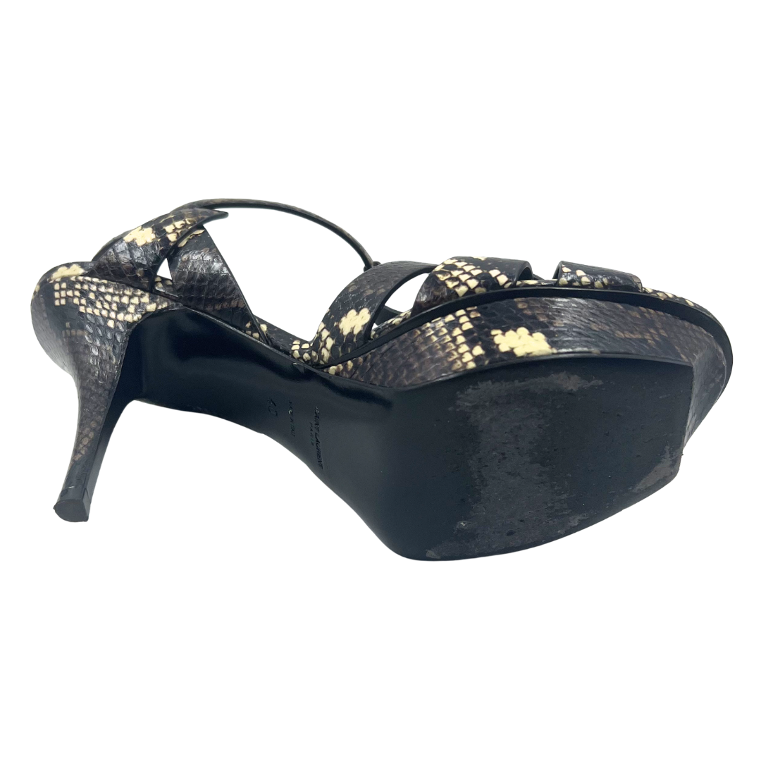 YSL 40 black/brown/cream Heels