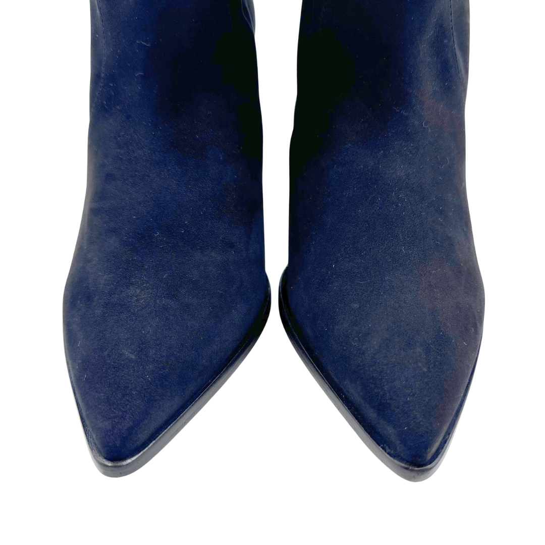 Schutz 8.5 Black Faux Leather Booties