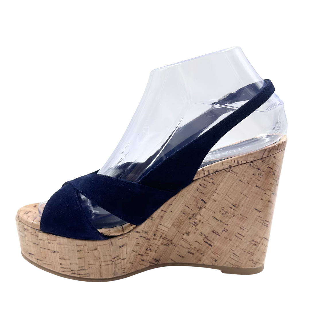 Stuart Weitzman Navy Sandals