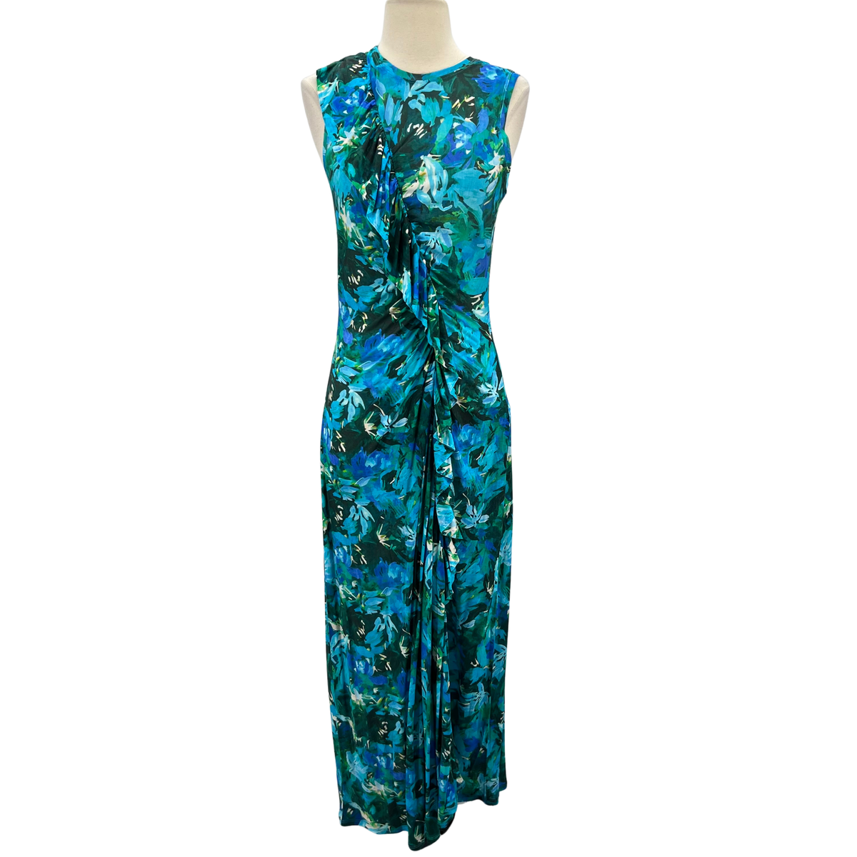 ulla johnson maxi dress Raina Ruffle In Sunset - 50% Off Ulla Johnson Size 6 Teal/Multi