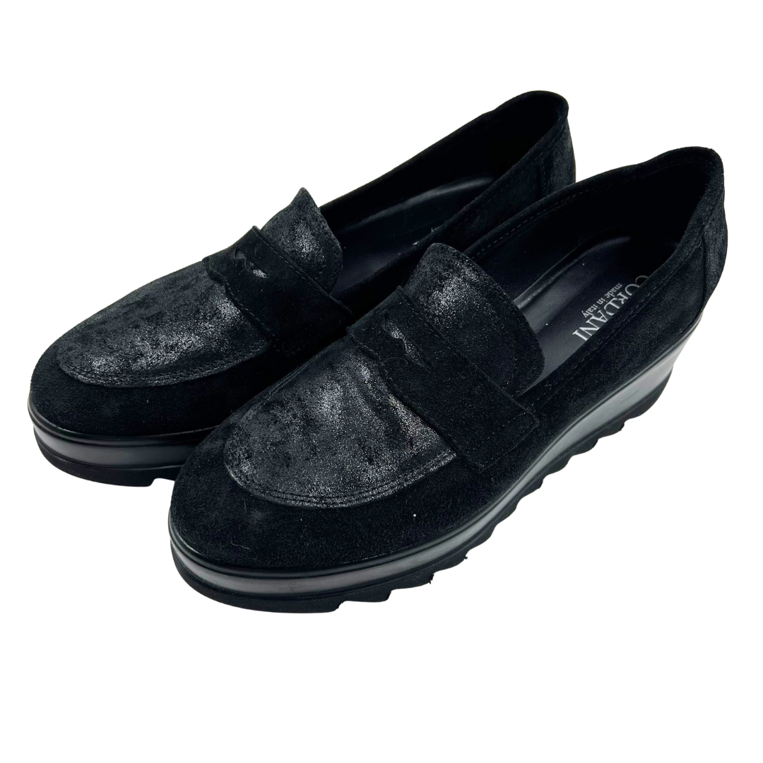 Cordani 41 Black Suede Loafers