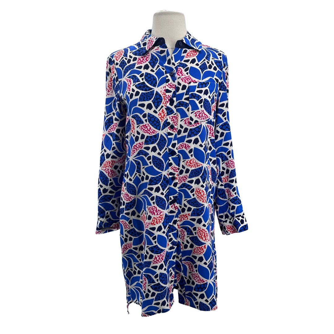 Diane Von Furstenberg Blue Print Dress
