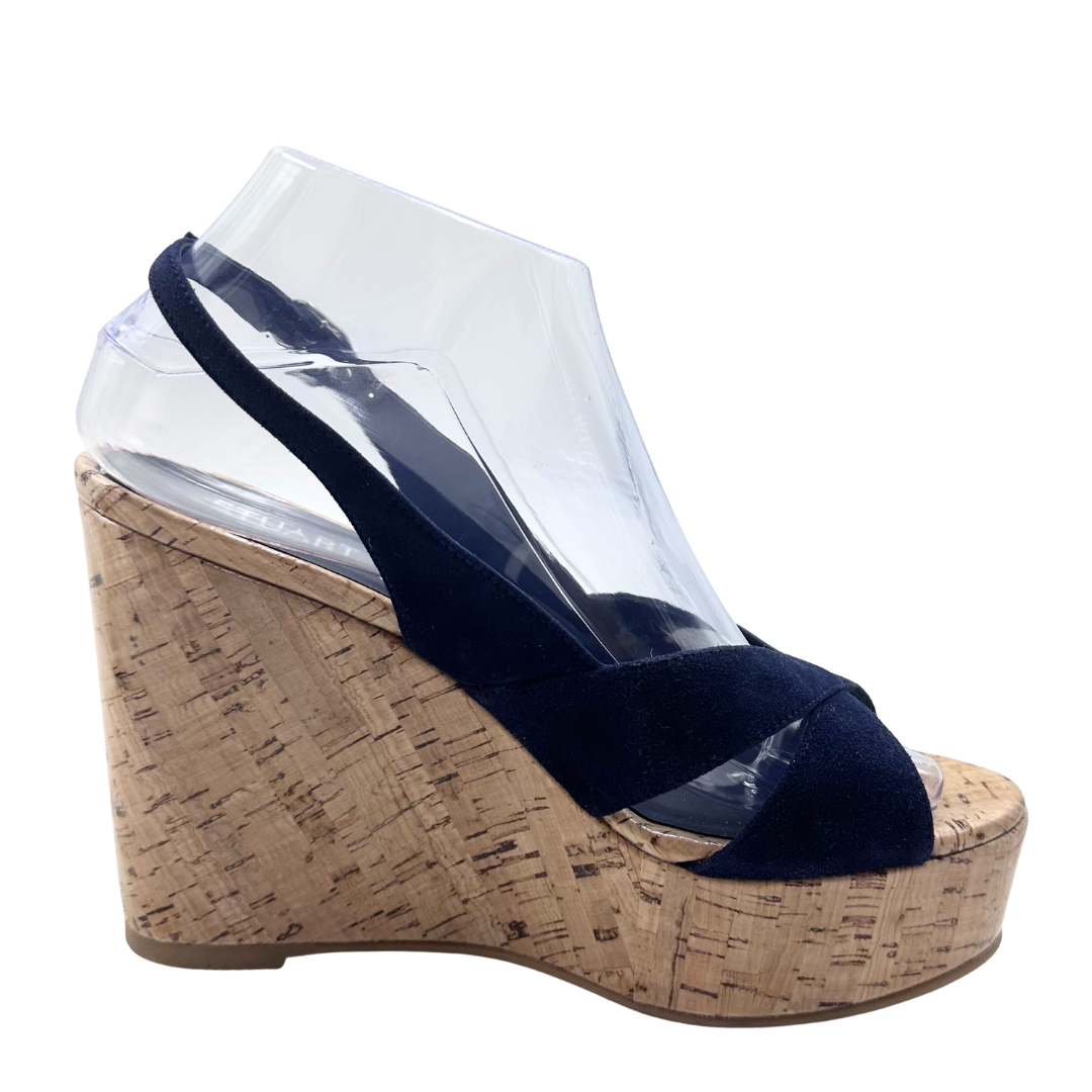 Stuart Weitzman Navy Sandals