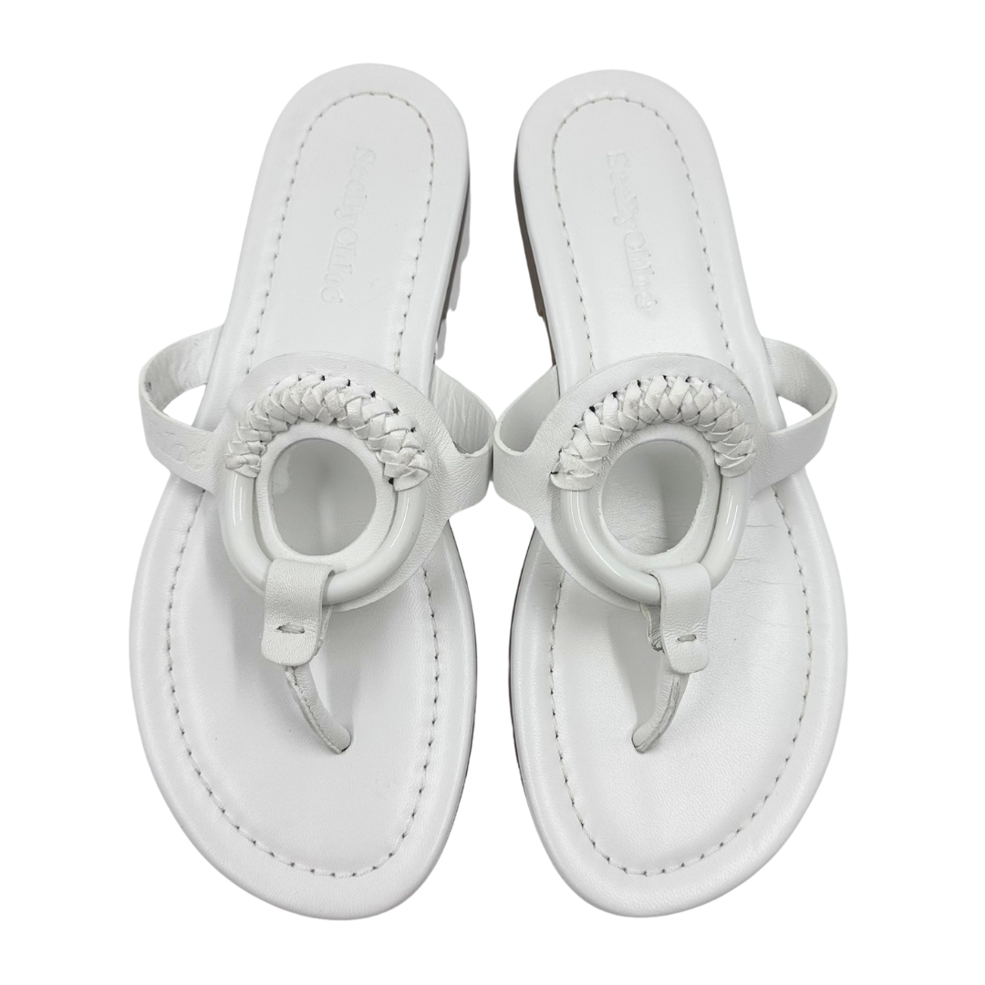 See By Chloe 8 White Flip Flop