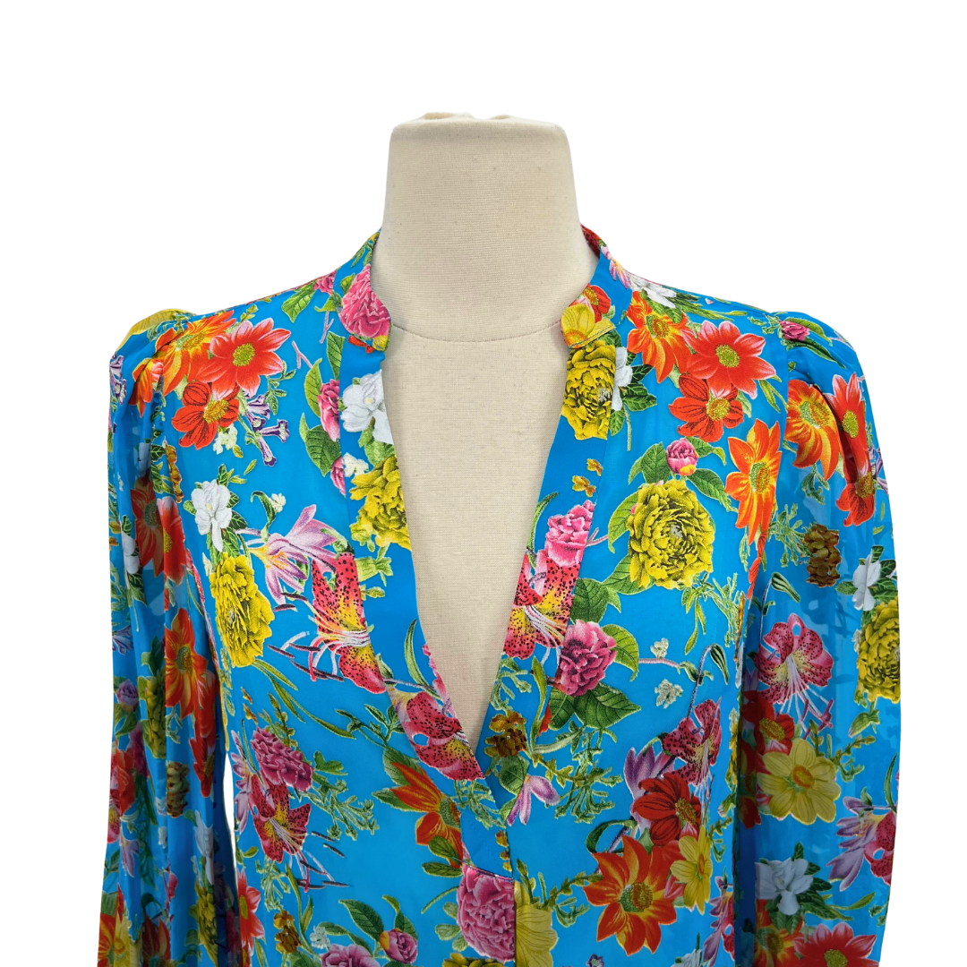 Alice + Olivia Teal Blouse