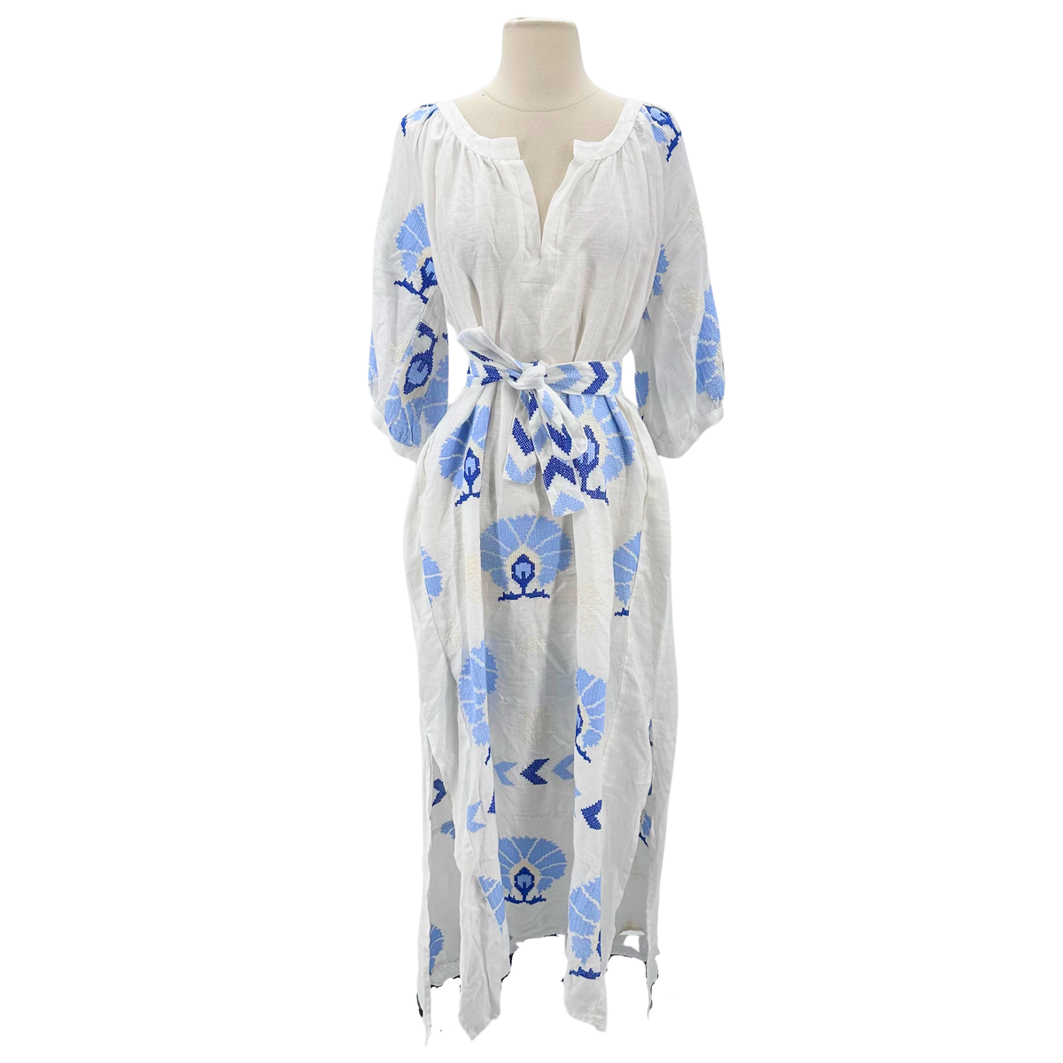 Greek Archaic Kori White Maxi Dress