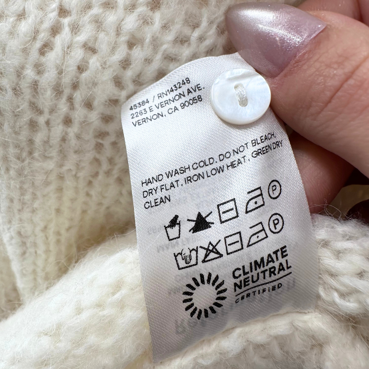Reformation Cream Sweater