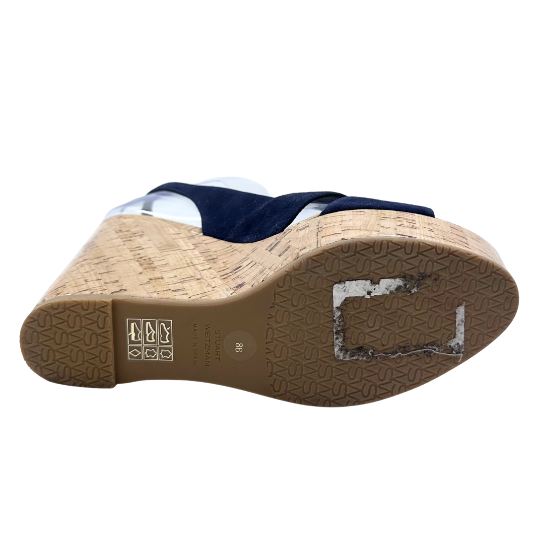 Stuart Weitzman Navy Sandals