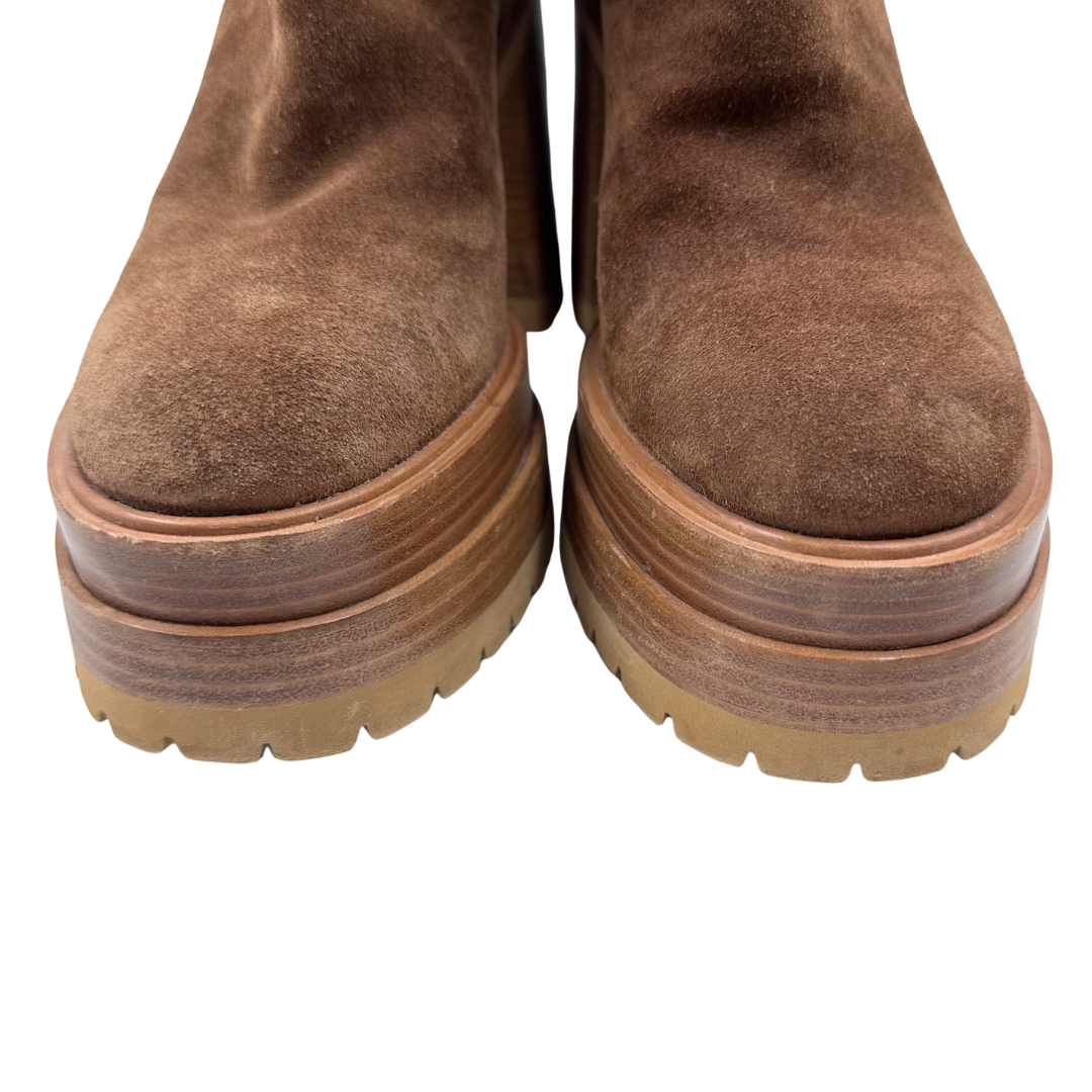 AGL 8 38 Brown Leather/Suede Boots