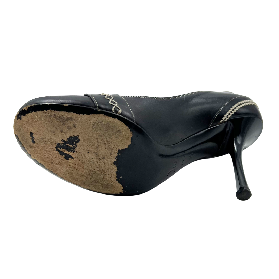 Christian Dior 5 36 Black/Cream Leather Pumps