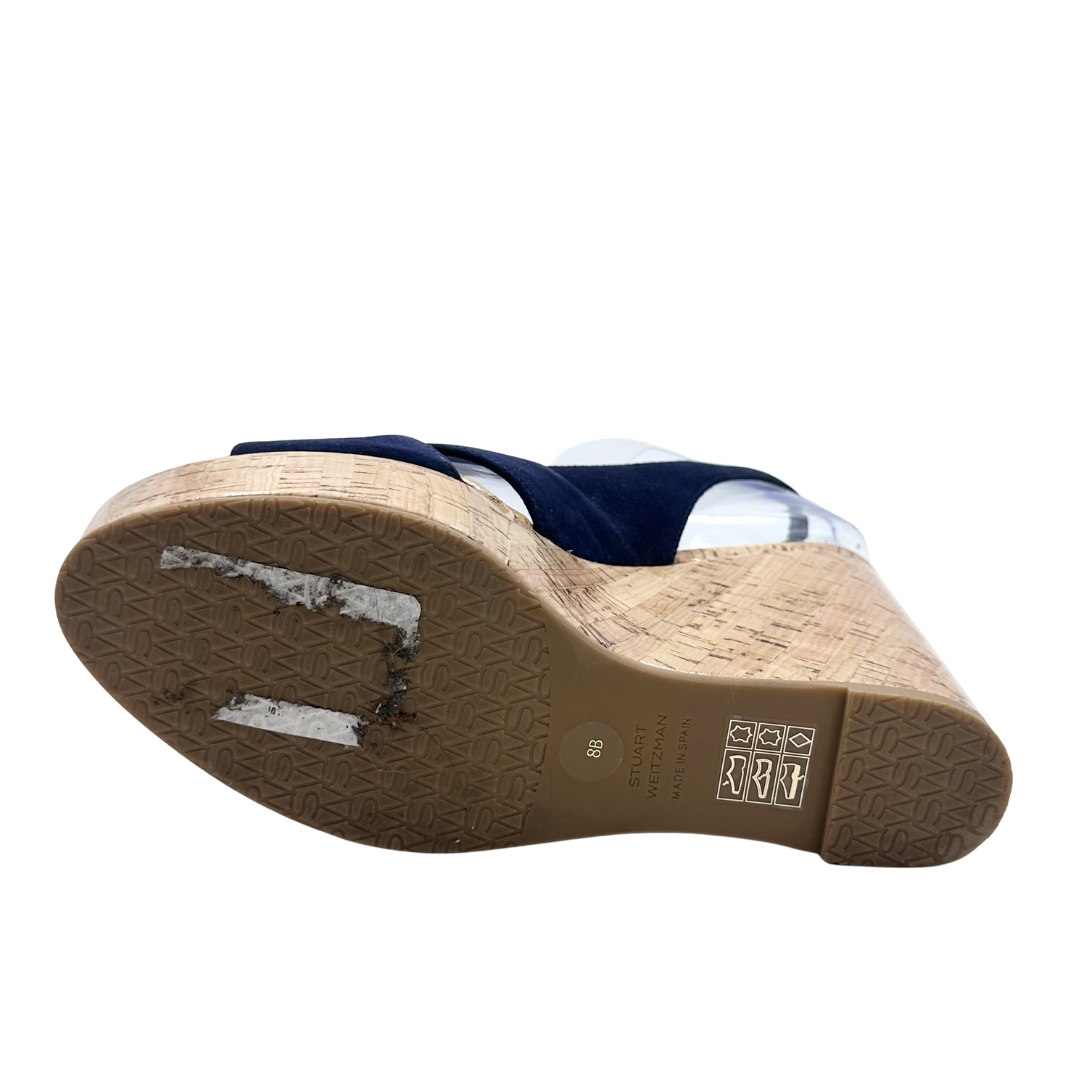 Stuart Weitzman Navy Sandals