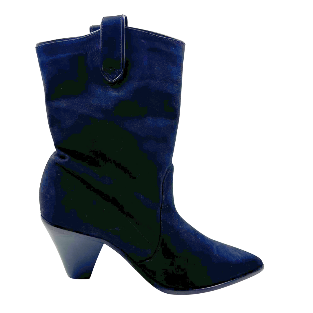 Schutz 8.5 Black Faux Leather Booties