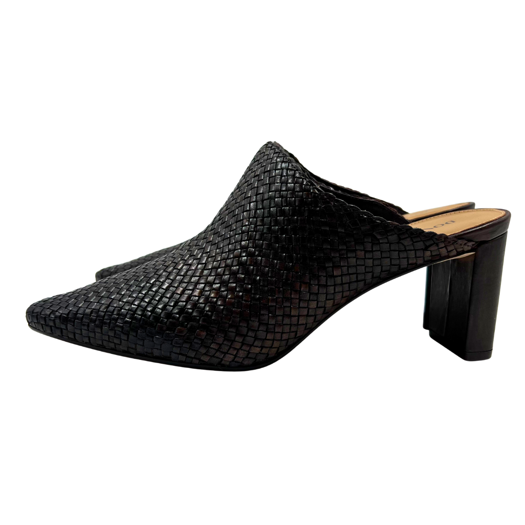 Donald Pliner 8.5 Brown Leather Mules