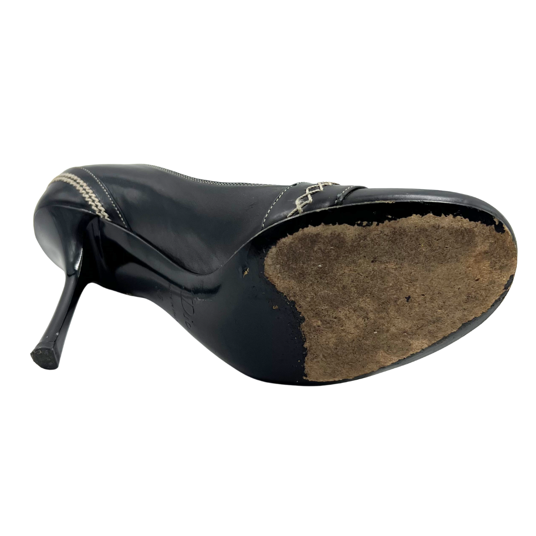 Christian Dior 5 36 Black/Cream Leather Pumps
