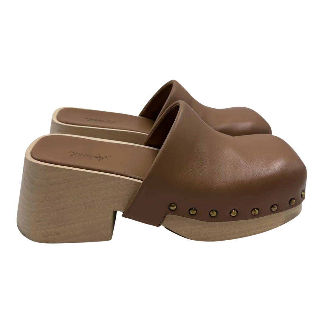 Marsell 7.5 37.5 Tan Leather Clogs
