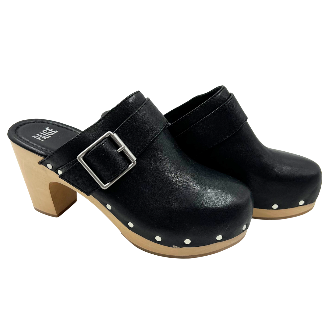 Paige 9 Black/Tan Mules