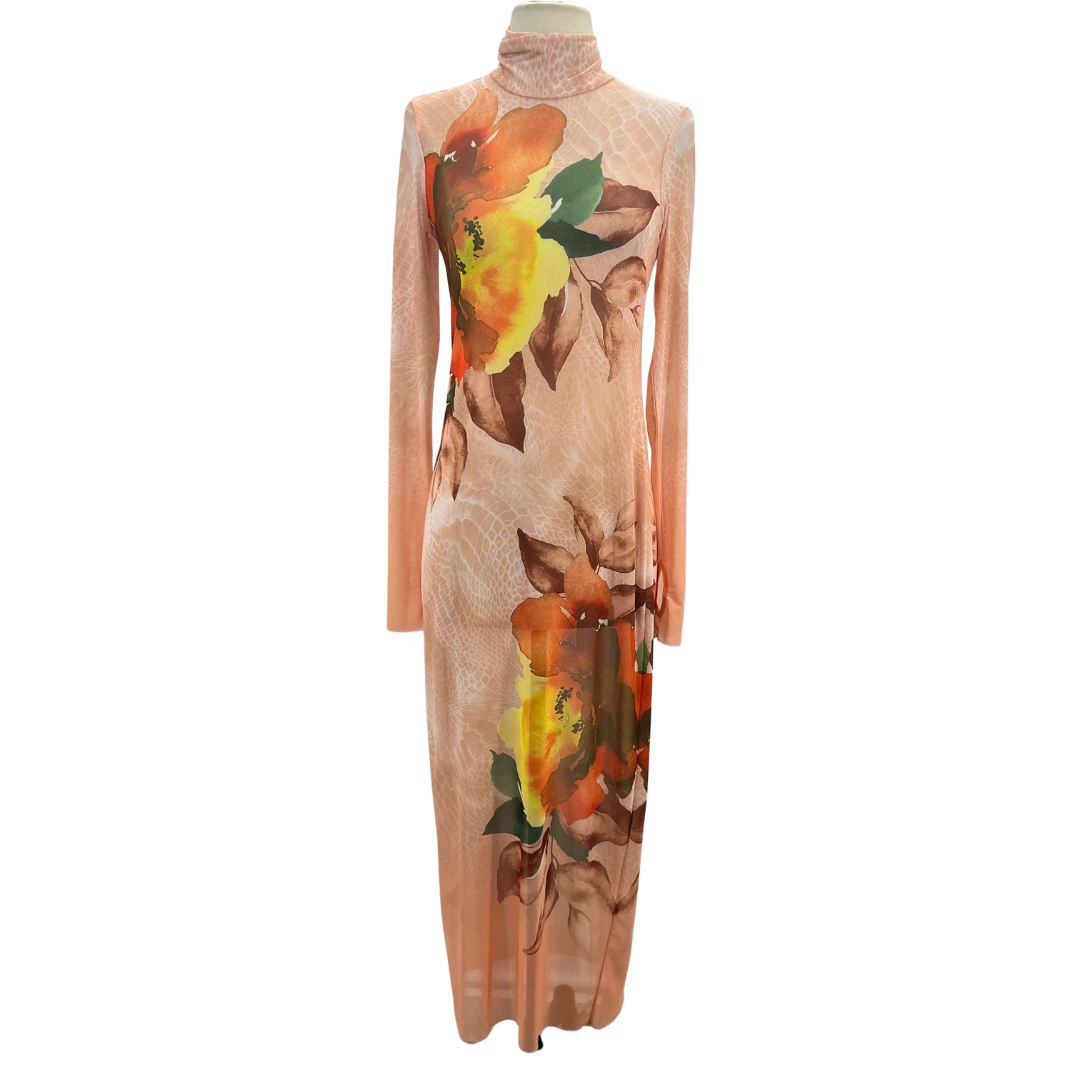 AFRM Peach Floral Dress