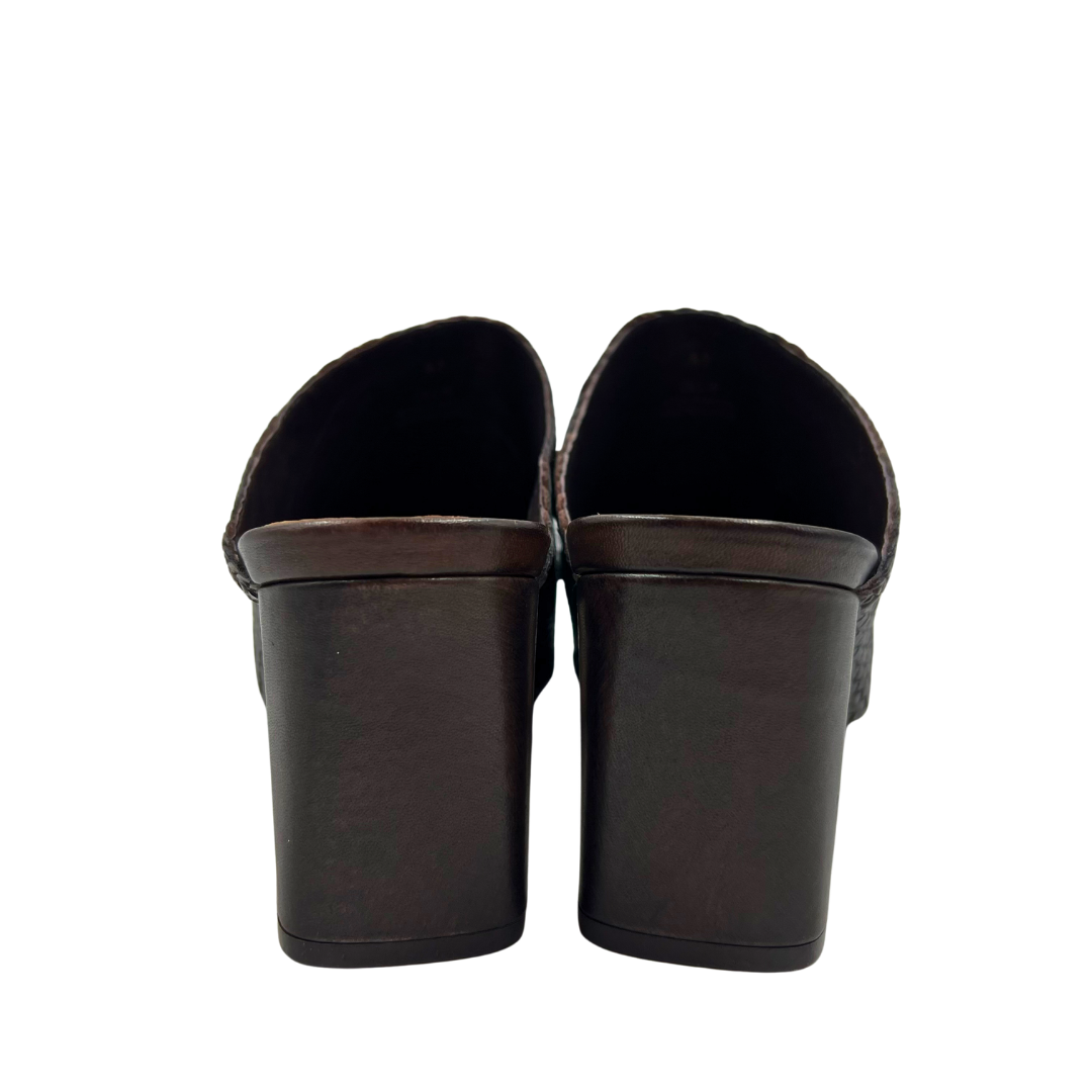 Donald Pliner 8.5 Brown Leather Mules