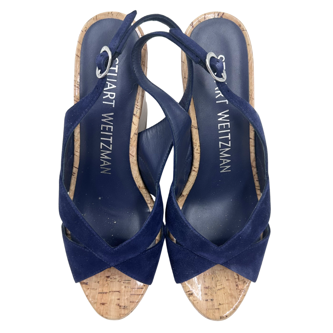 Stuart Weitzman Navy Sandals
