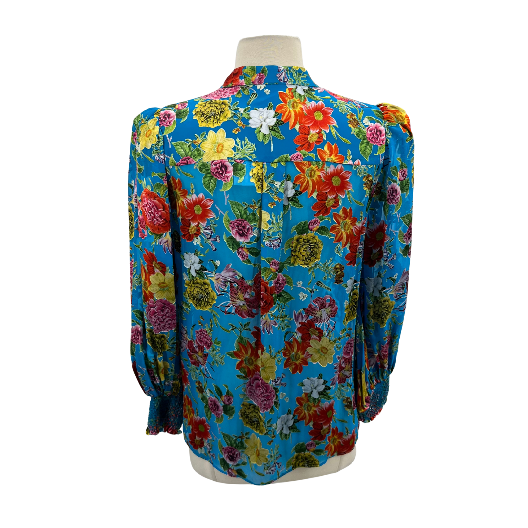 Alice + Olivia Teal Blouse