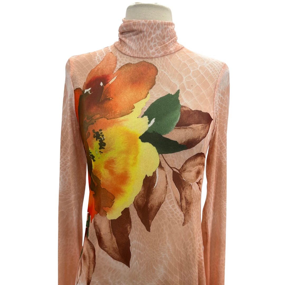 AFRM Peach Floral Dress