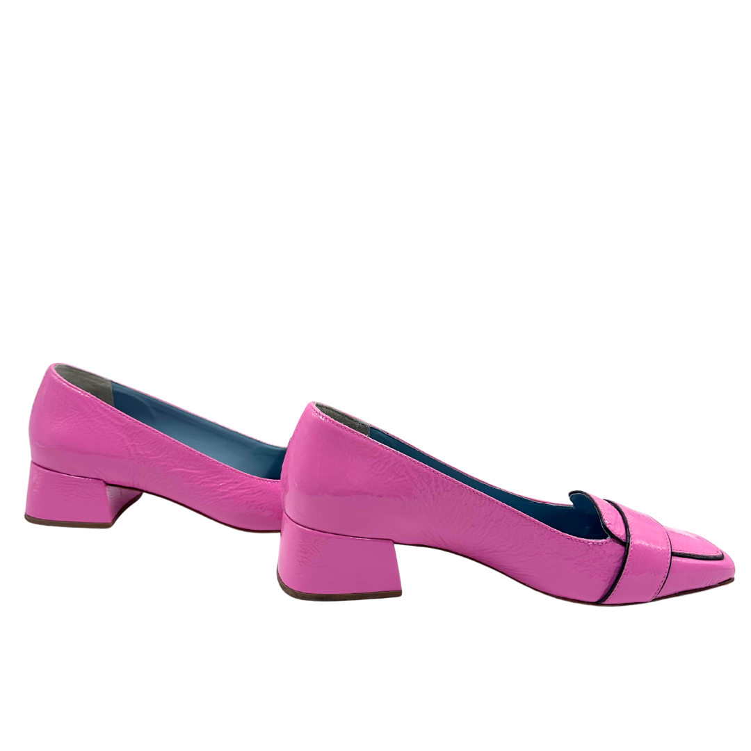 Frances Valentine 9.5 pink/brown Patent Leather Loafers