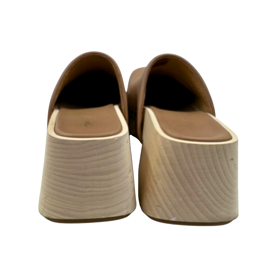 Marsell 7.5 37.5 Tan Leather Clogs