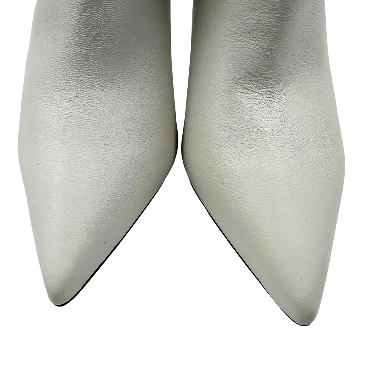 Schutz 8 Off White Leather Booties
