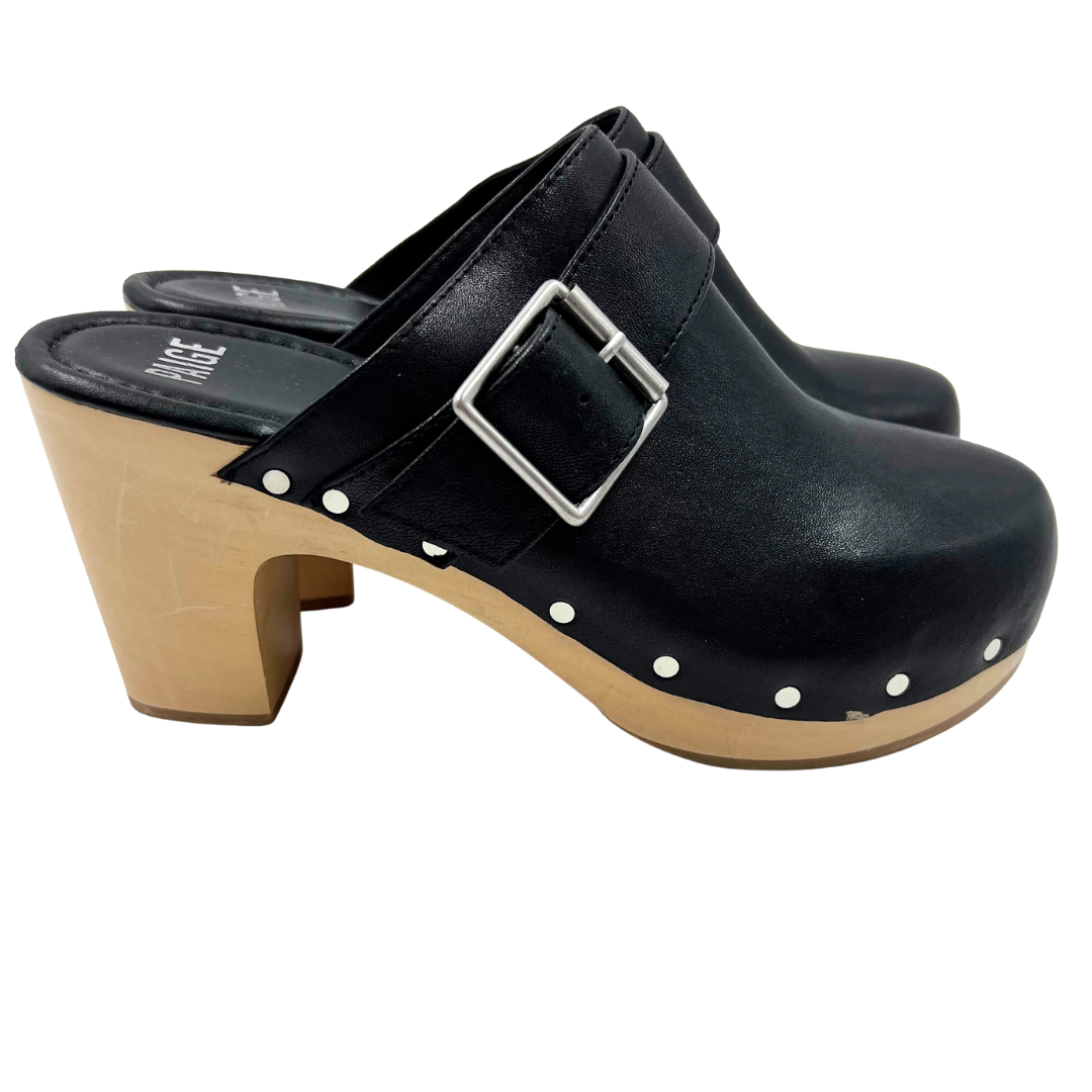 Paige 9 Black/Tan Mules