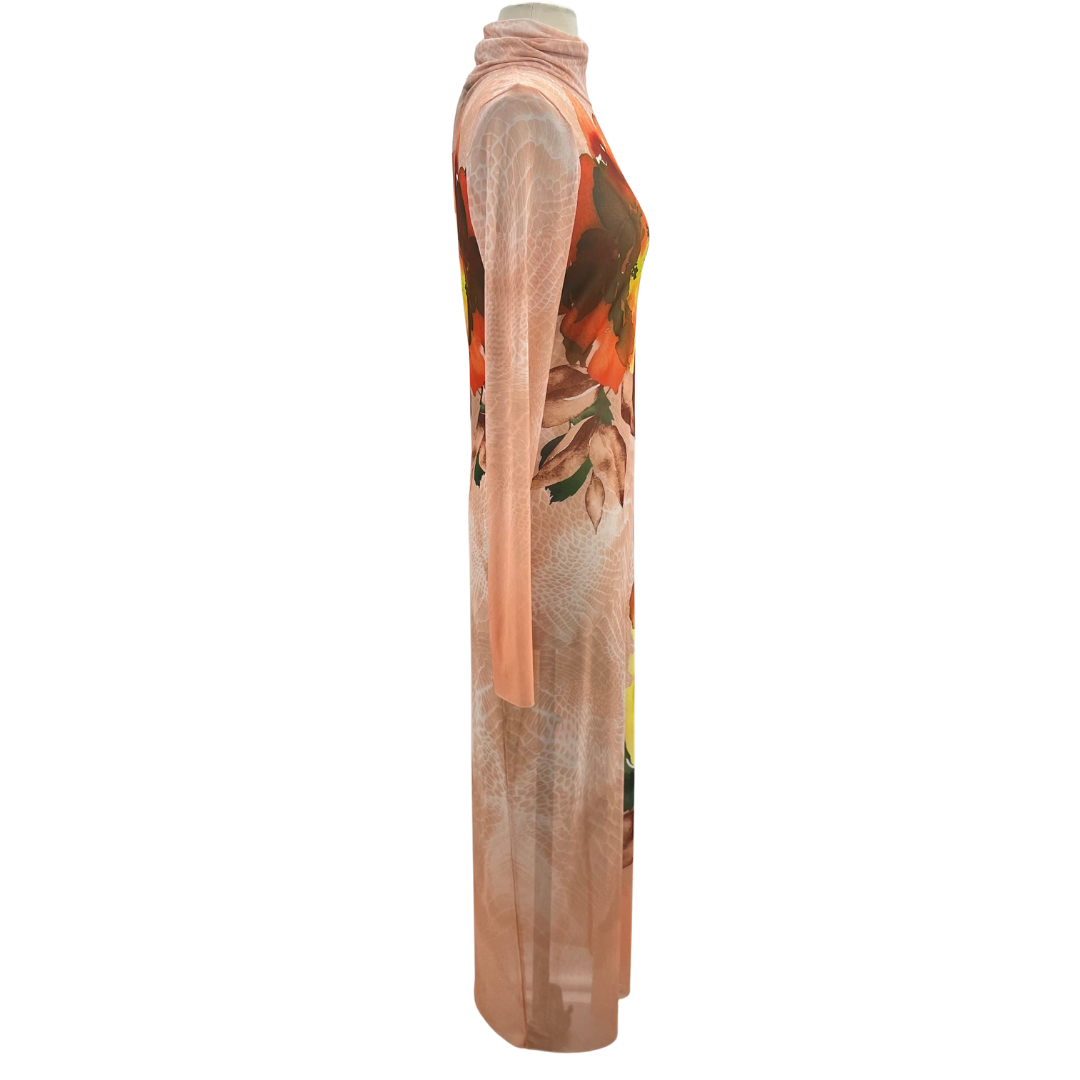 AFRM Peach Floral Dress
