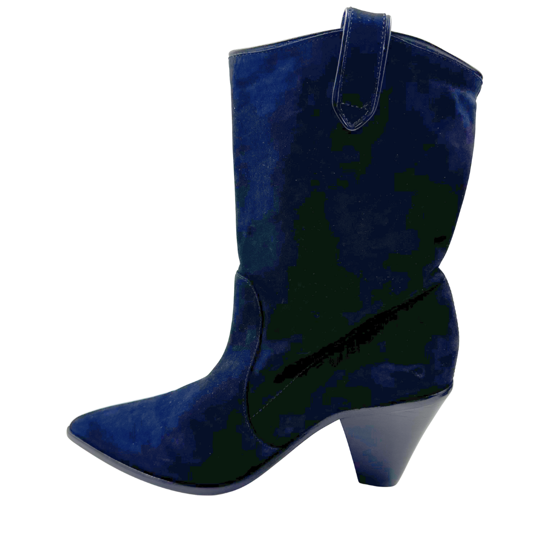 Schutz 8.5 Black Faux Leather Booties