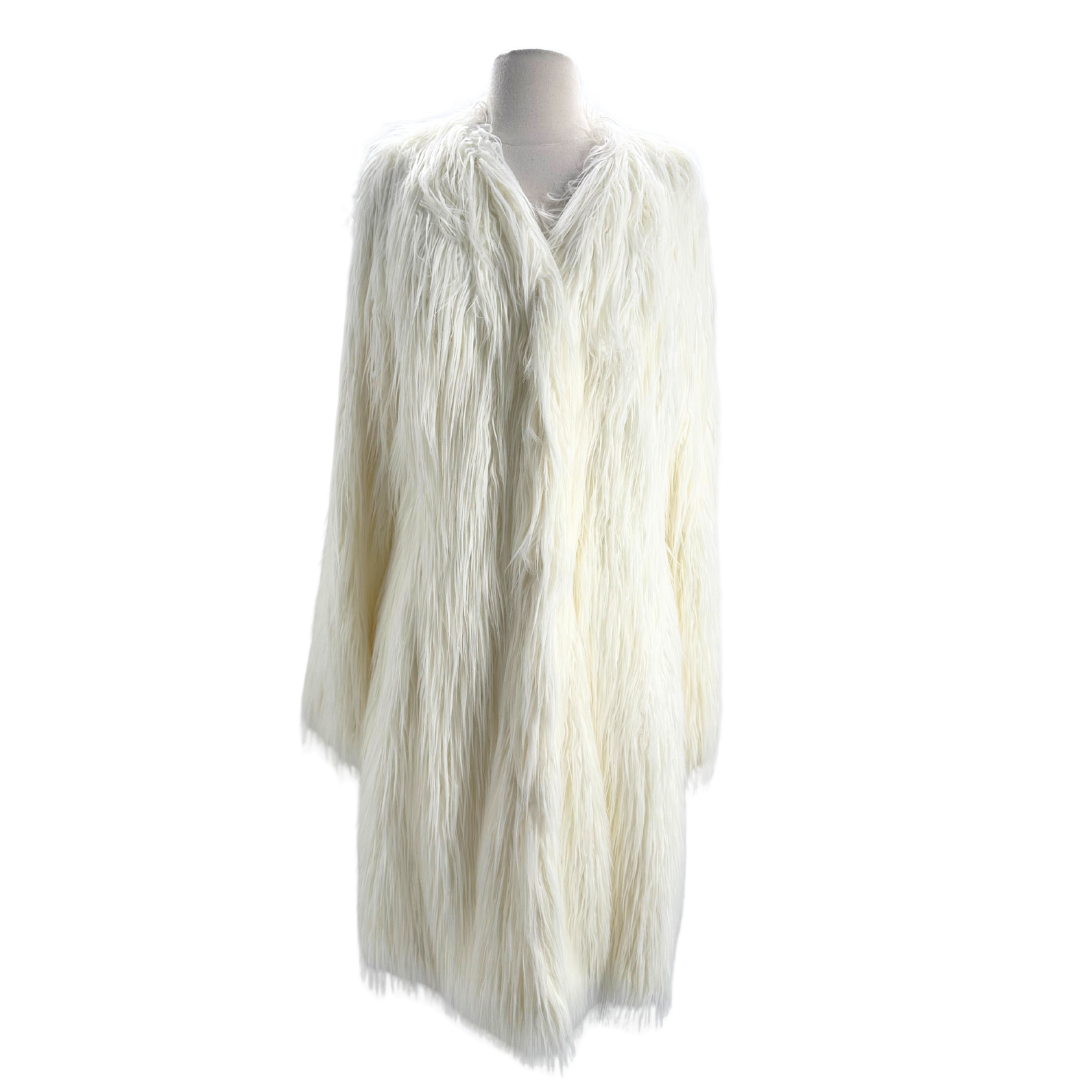 Rachel Zoe White Faux Fur