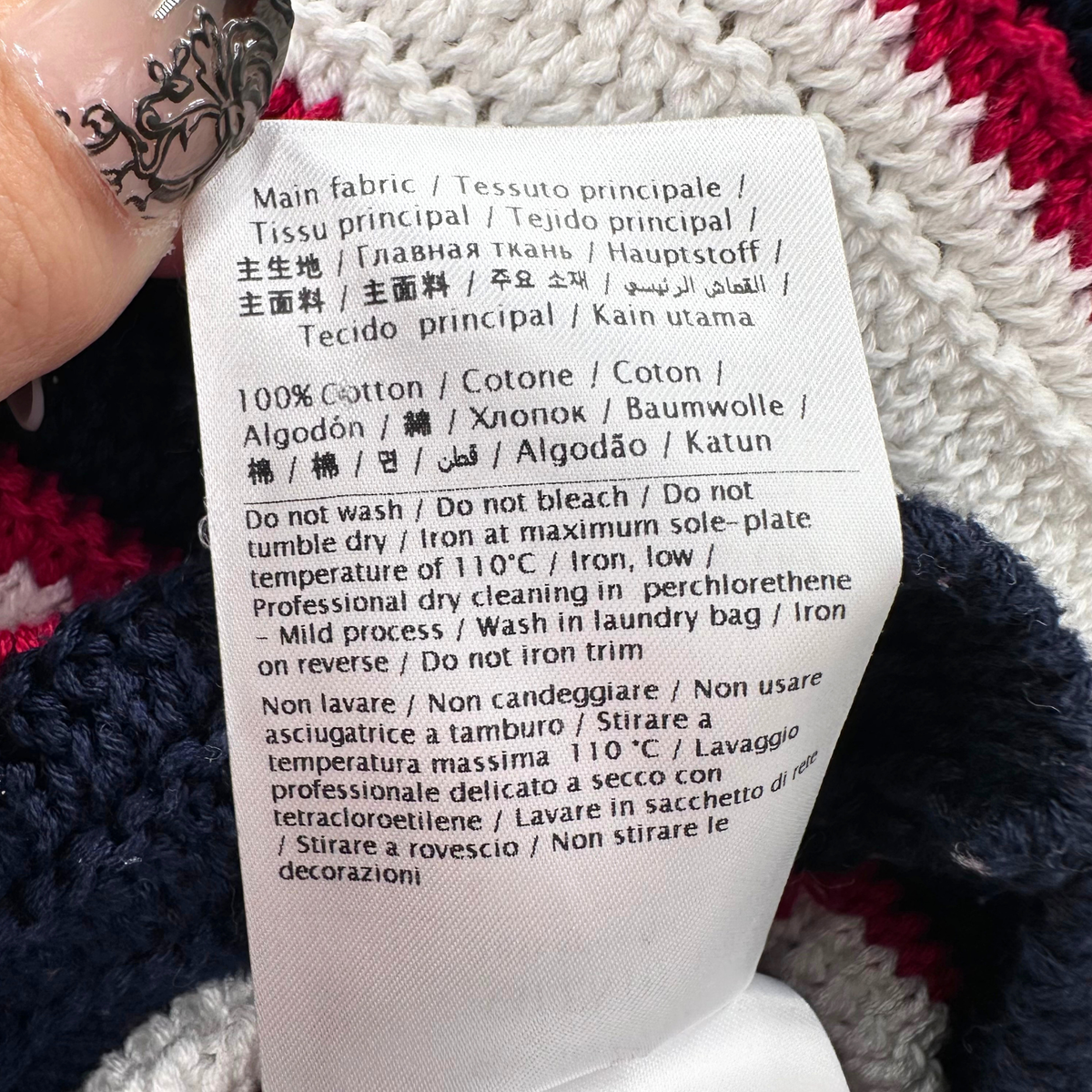 Valentino Red/White/Blue Sweater