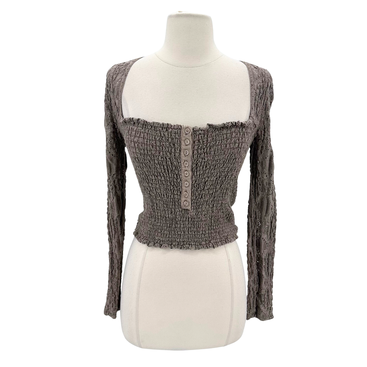 Free People Taupe Blouse