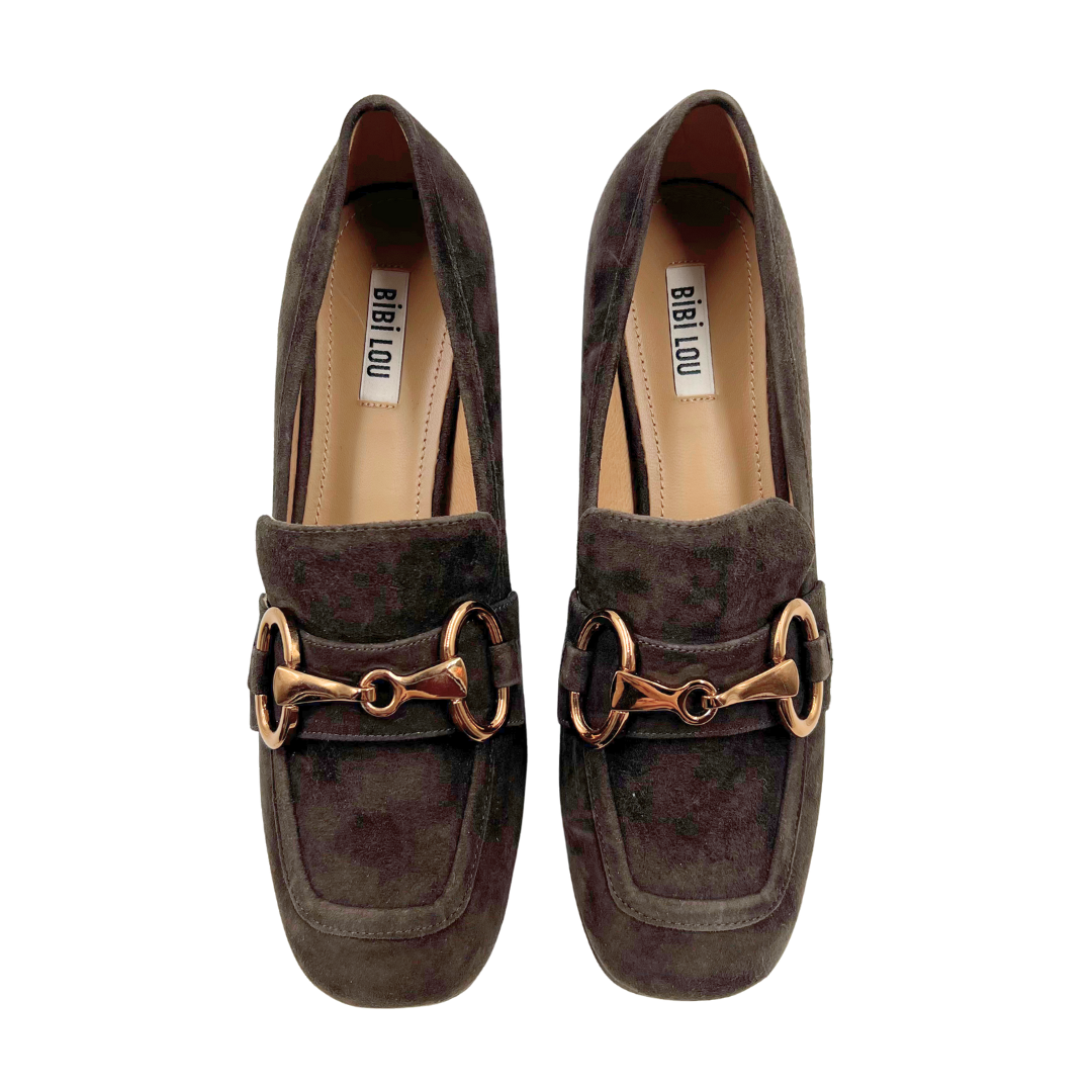 Bibi Lou 10 40 Brown Suede Heels