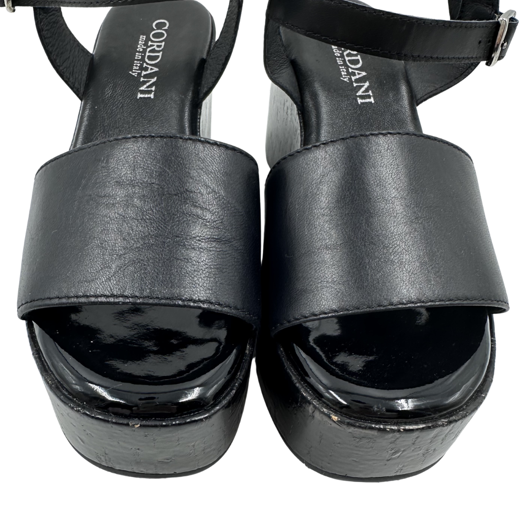 Cordani 6 Black Leather Sandals