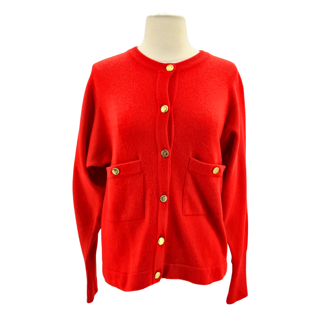 Chanel Red Cardigan