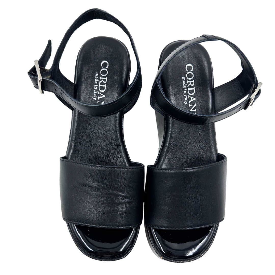 Cordani 6 Black Leather Sandals