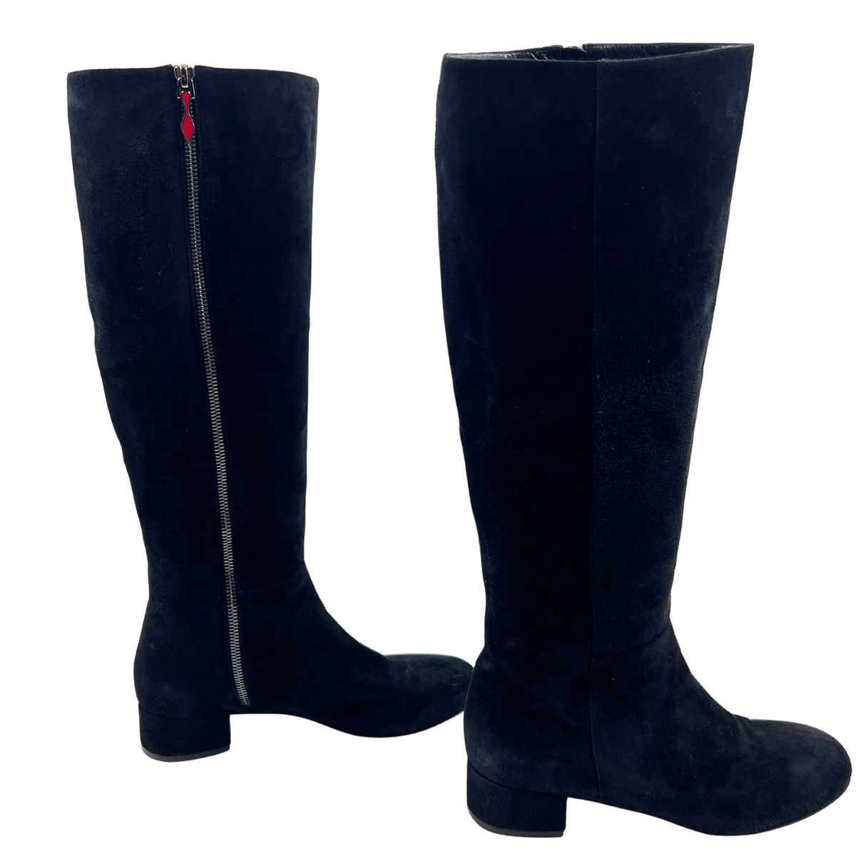 Christian Louboutin 6.5 37.5 Black Suede Boots