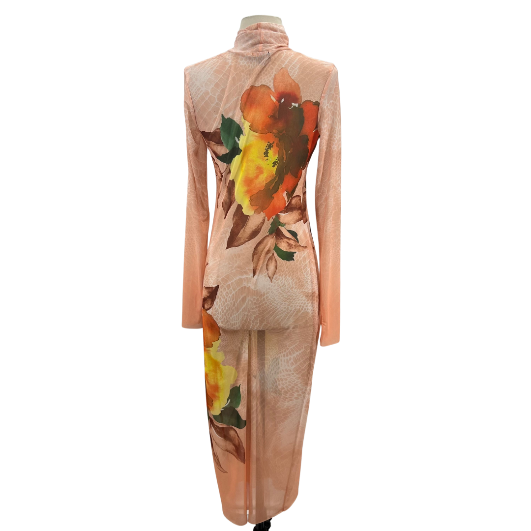 AFRM Peach Floral Dress
