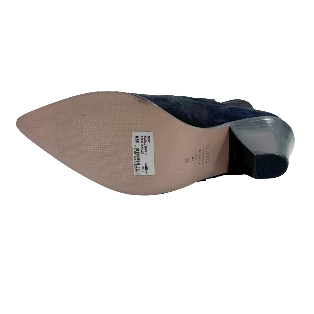 Schutz 8.5 Black Faux Leather Booties