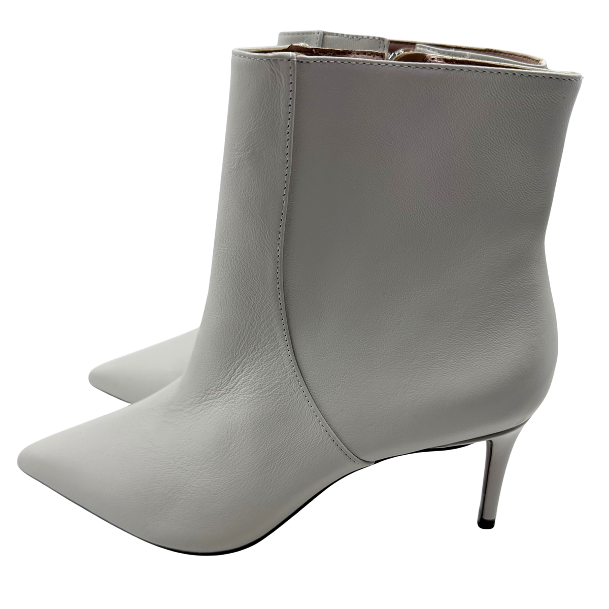 Schutz 8 Off White Leather Booties